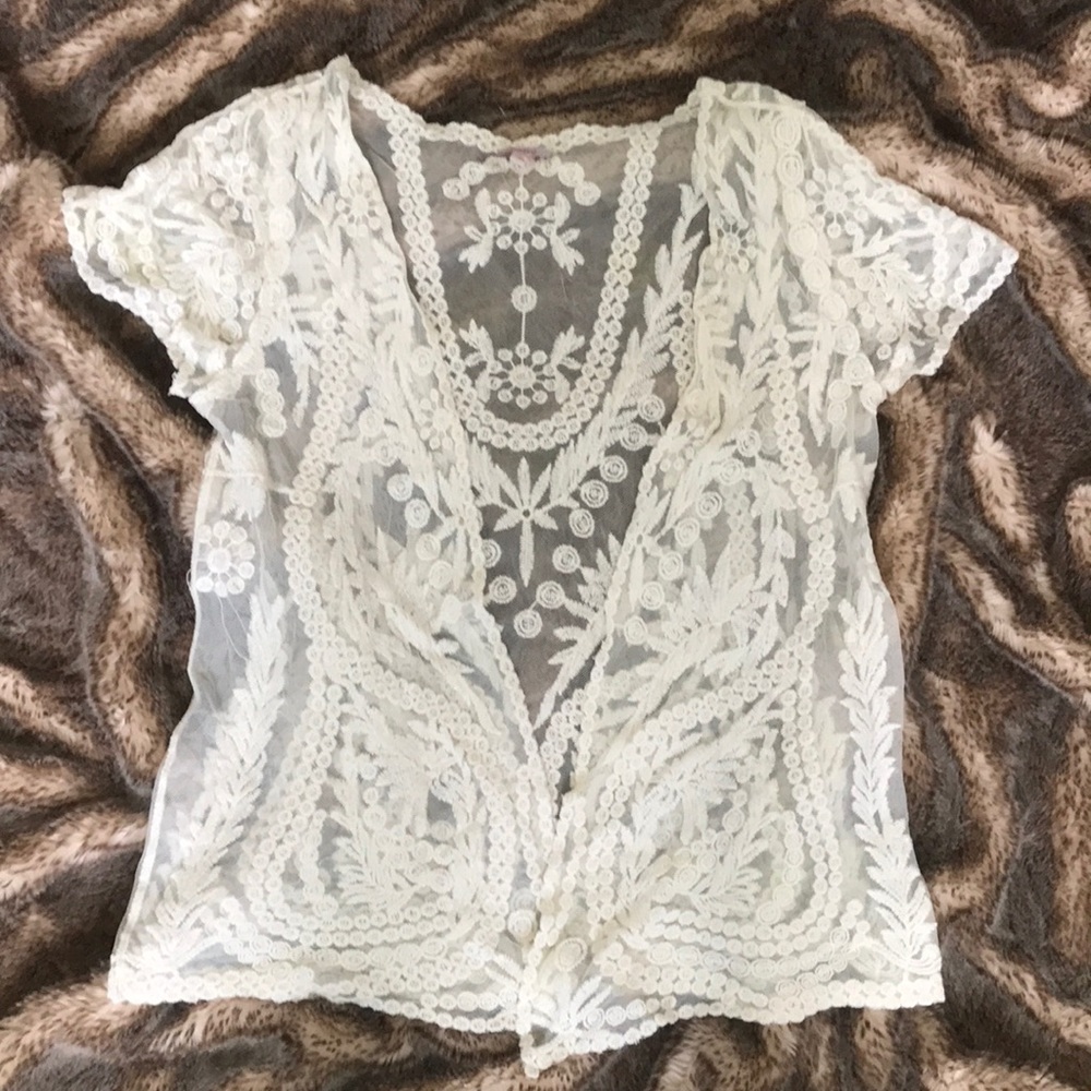 Pixley Stitch Fix Lace Kimono Small